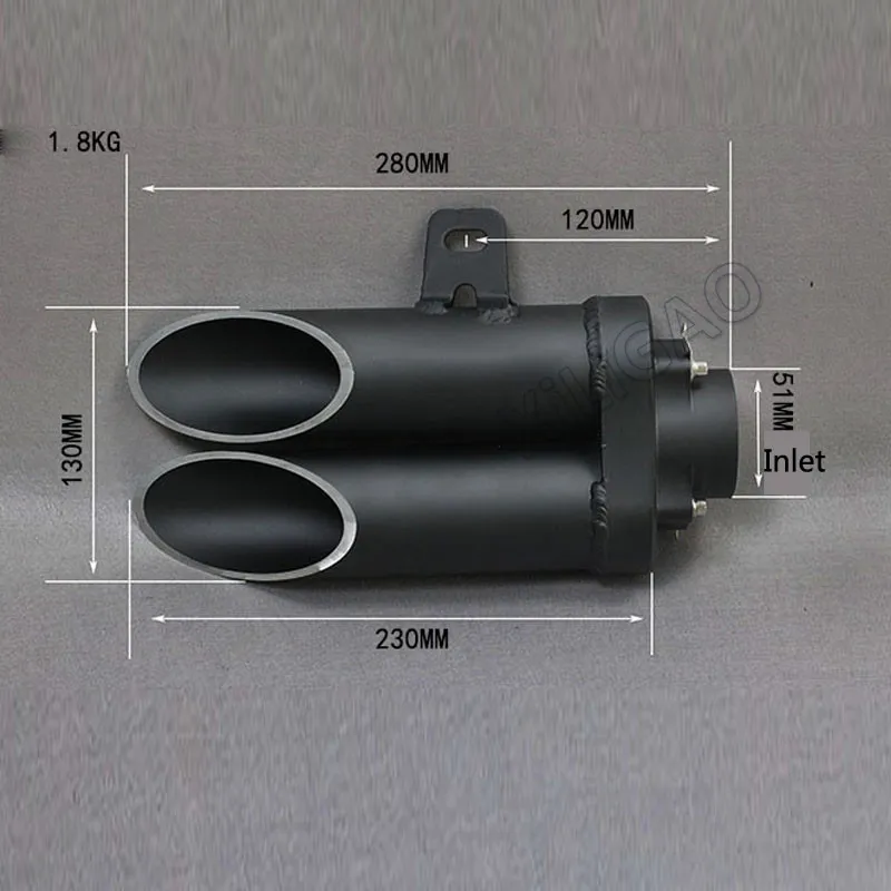 36-51 мм мотоцикл выхлопной универсальный глушитель для T O C E трубы для z800 MT03 R6 cbr500r cbr1000rr gsxr1000r fz1 R15 двойное отверстие