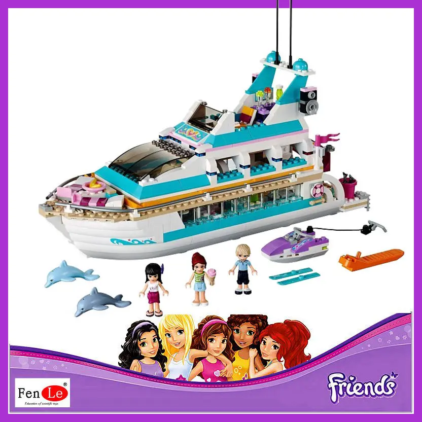 

Bela 10172 Friends Series Girls Large cruise ships Model Building Blocks girl Summer Kits Toys For Children