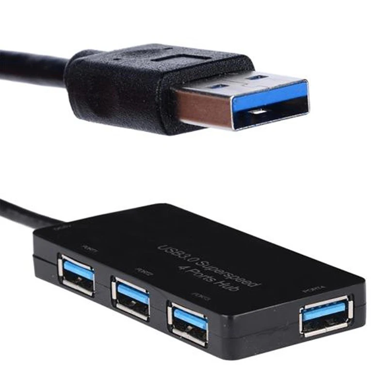 4 порта USB 3,0 концентратор переходник разветвитель высокоскоростной 5 Гбит/с для ПК ноутбука адаптер концентратор