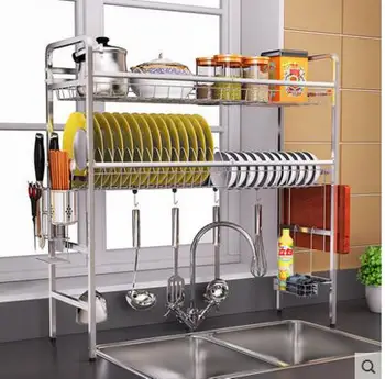

304 stainless steel cistern and water rack with two layers of dishes and dishes
