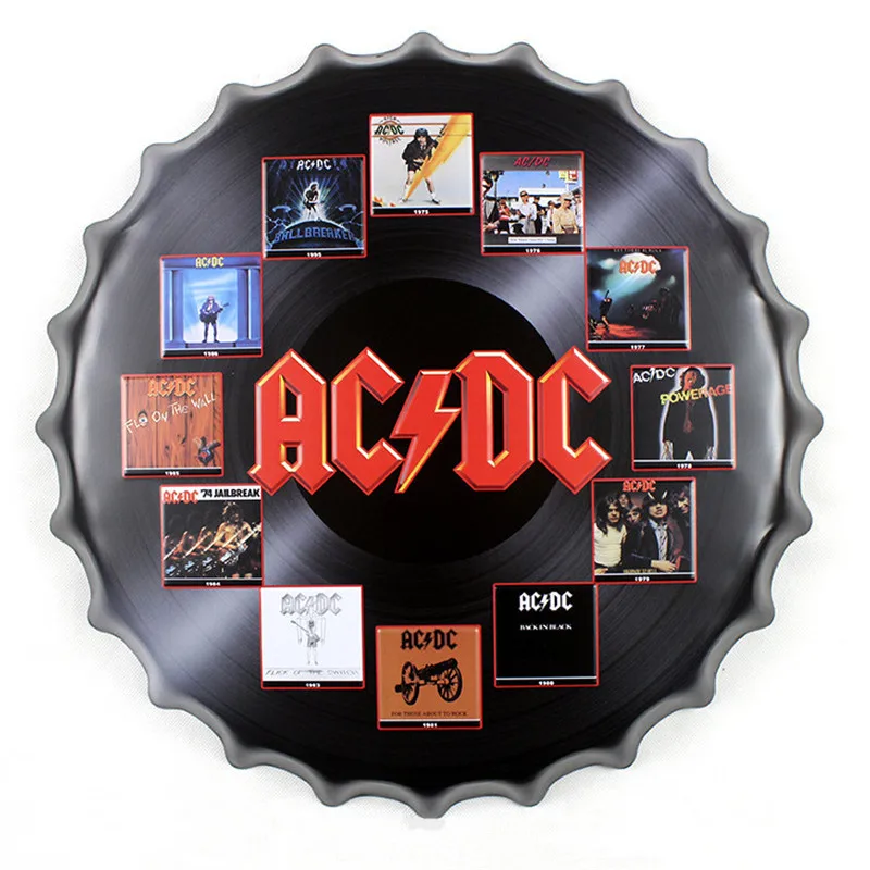 

ACDC rock band beer sign home decor 40 cm metal sign wall art painting LY87302