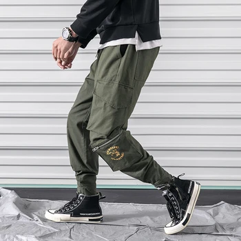 

M-3XL 2019 Spring Track Pants Men Sweatpants Mens Joggers Pants Cargo Camo Tactical Harem Drop Crotch Pants Men
