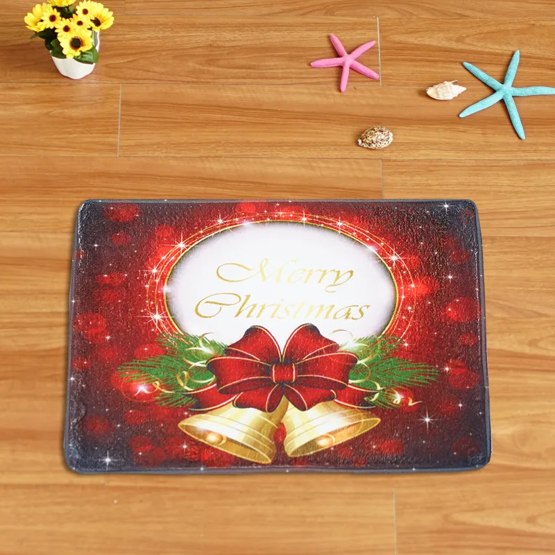 Christmas Home Decor Entrance Mats Doormats Indoor Flannel Bedroom Bathroom Floor Mats Carpets Child Room Rugs Kitchen Mats