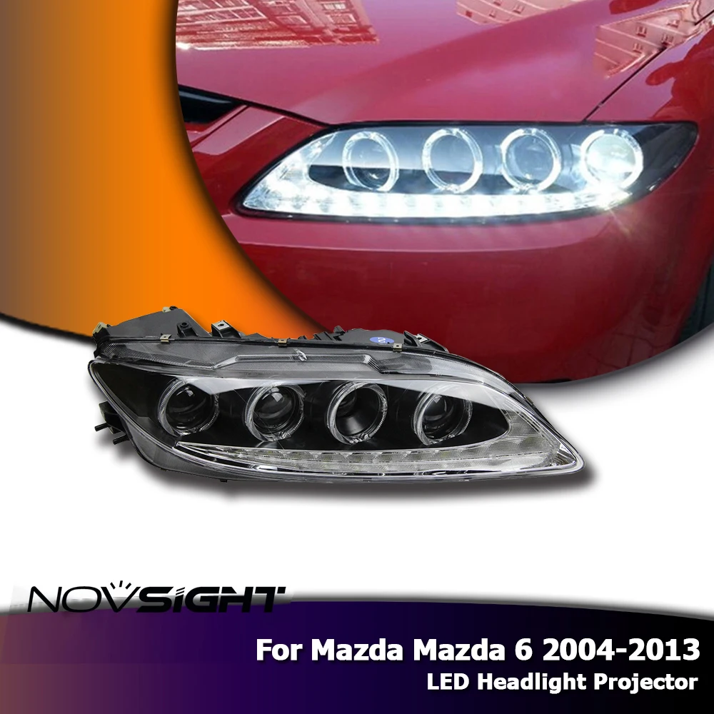 Автомобильный Стайлинг для Mazda 6 фары 2004-2013 мазда 6 светодиодный налобный фонарь универсальный тип DRL Биксеноновые линзы Высокий Низкий луч парковка