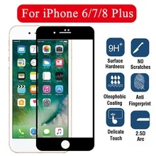 Полное покрытие iphone 7 iphone 8 lphone armor glass on для iphone 6plus 7plus 8 plus 6 6s 7 8 plus Защитная пленка для экрана iohone iphoe