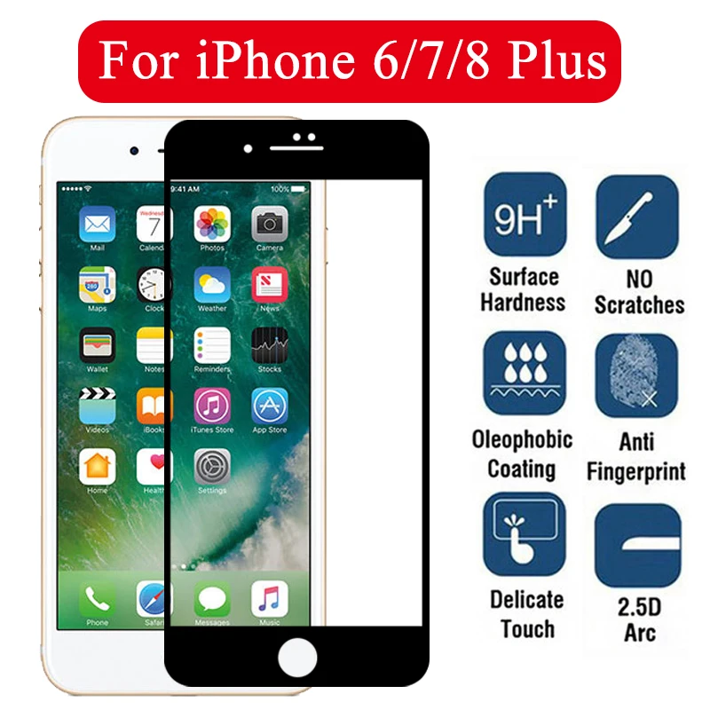 Купить Защитное закаленное стекло для iphone 7 8 plus 7plus 6plus 6 6s  Мобильные телефоны и | Защитные стёкла и плёнки для телефонов (4000021659302)
