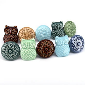 

10PCS Ceramic decorative Dresser Drawer Knobs Unique Cabinet Wardrobe Knobs furniture cupboard pull handle