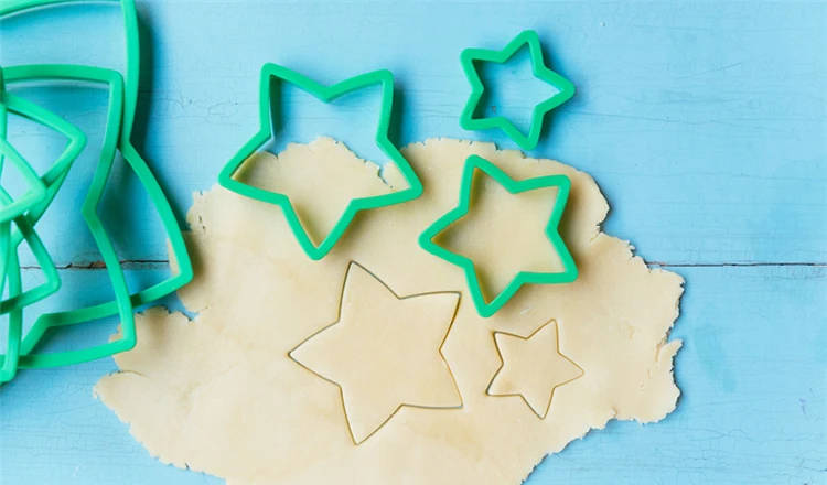 6 шт./компл. Рождественская елка для нарезки печенья в виде звезд Форма Fondant(сахарная) торта печенье резак формы 3D инструменты для украшения торта инструмент для выпечки