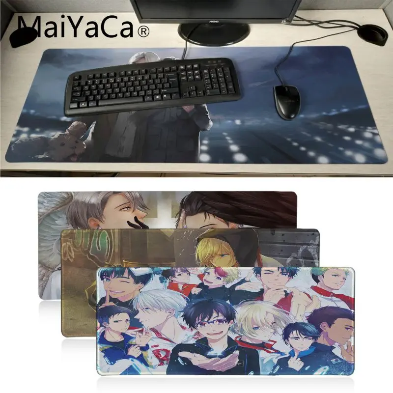 

Maiyaca Yuri on Ice Anime wallpaper Gaming Mouse Pad Locking Edge Mouse Pad Gaming Player desk laptop Rubber Mouse Mat anime