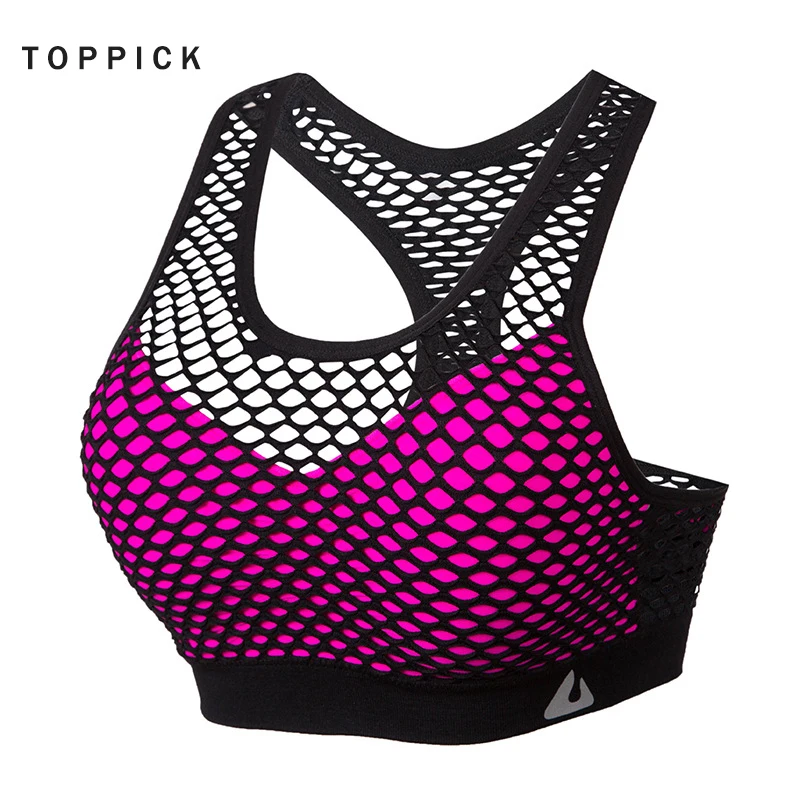 

Yoga Tank Top Fitness Breathable Shockproof Vest Crop Top Thumb Hole Fitted Gym Top Shirts Mesh Hollow Out Running clothes