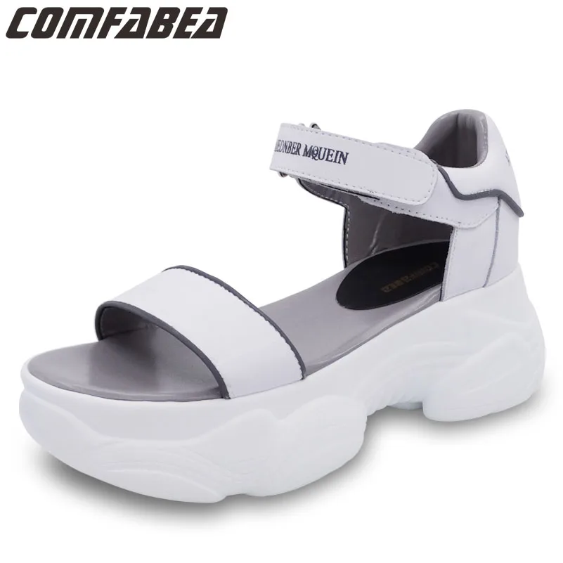 

Summer Platform Sandals 2019 Fashion Women Flat Sandal Wedges Shoes Casual Woman Round Toe Ladies Platform Sandals