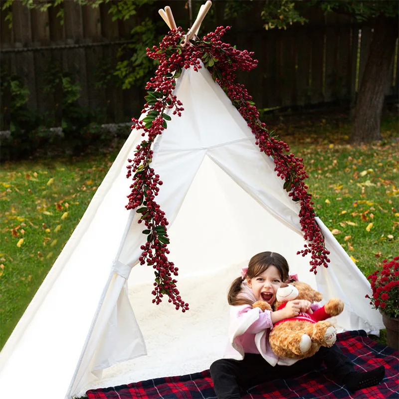 Wigwam для детской палатки из хлопка Tipi деревянный игровой домик детей детская
