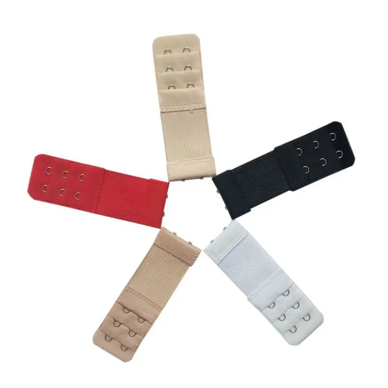 Adjustable Elastic Bra Extender 2 Hook 3 Rows Ladies Extension Strap