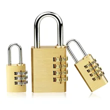 High Quality Padlock Solid Brass Lock Digit Combination Password Secret Code for Gym Outdoor Locker Case Copper Stainless Steel friends f12 stainless steel combination lock silver