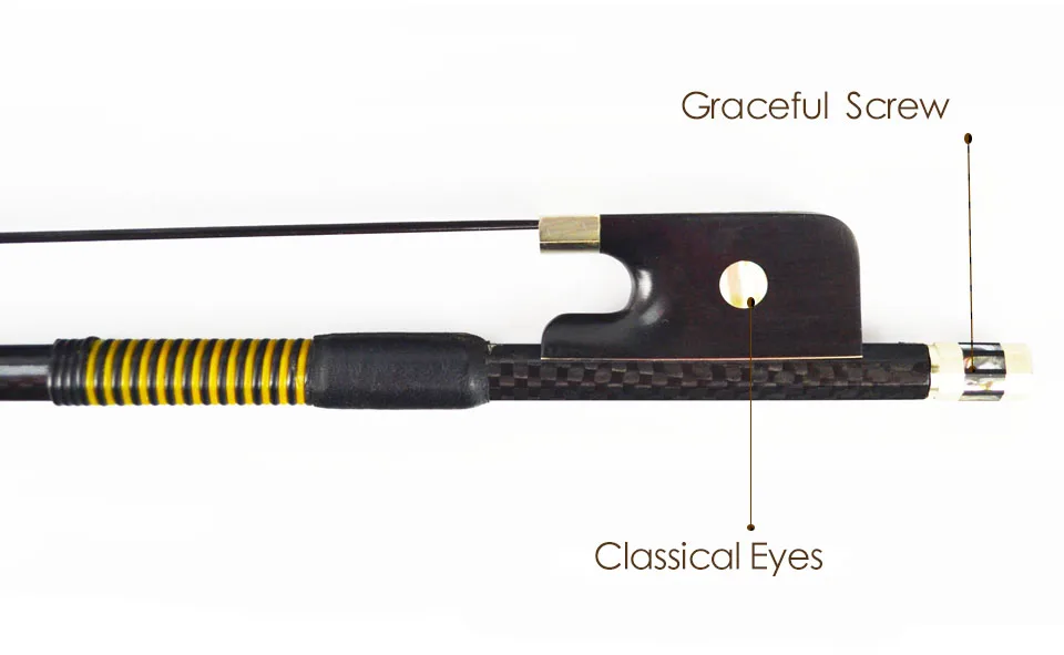 Черный конский волос текстурированные углеродного волокна струна для скрипки громкий и дикий тон легче канифоль более прочный меллор расширенный уровень A2M