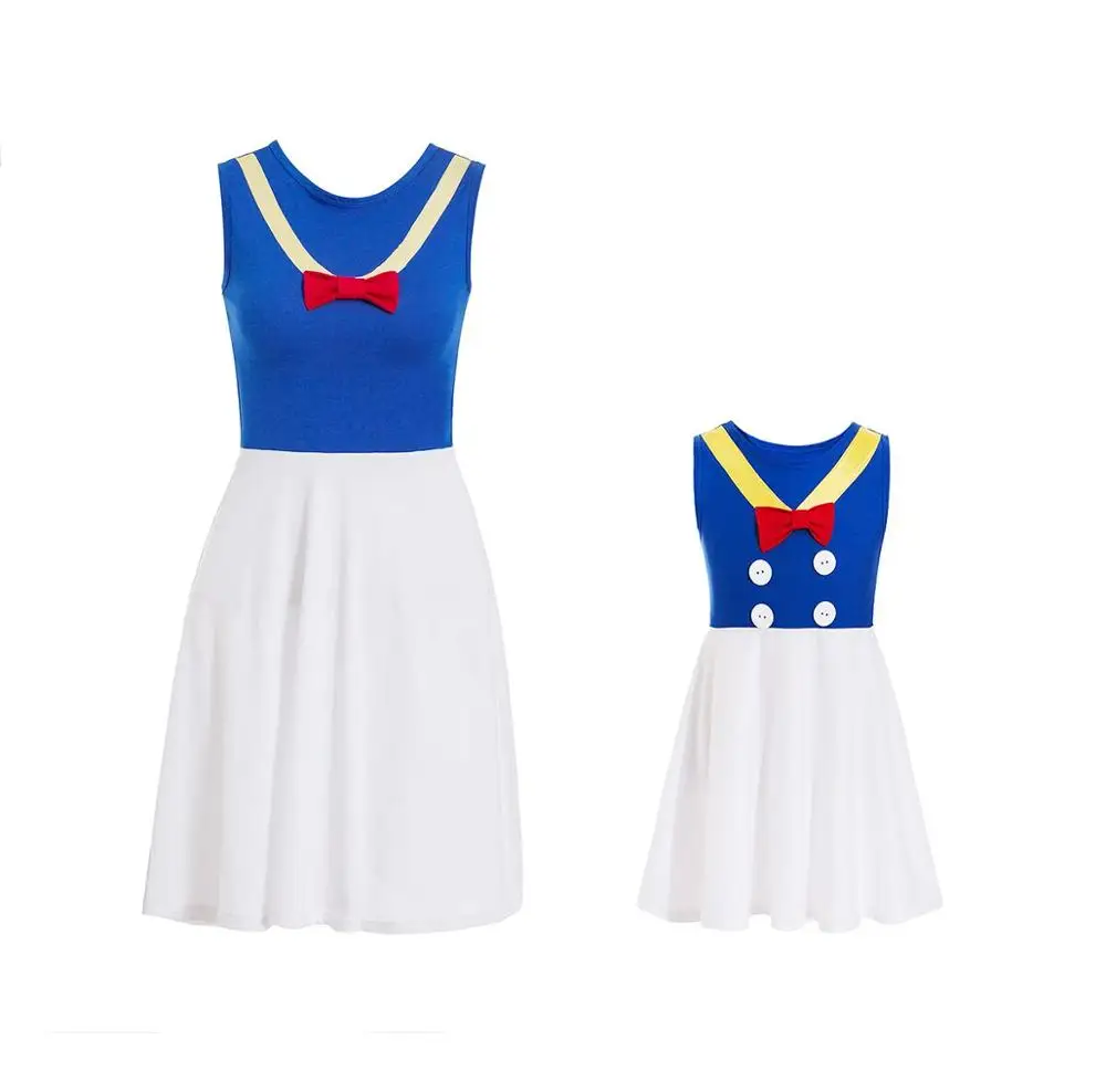 Dress Minnie Donald Birthday Womens Snow-White Costume Polka-Dot Cosplay