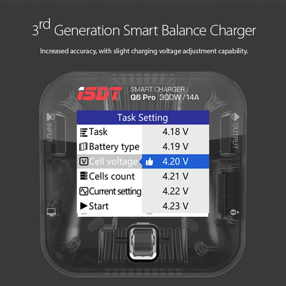 ISDT Q6 Pro BattGo 300 Вт 14A Карманный Lipo батарея баланс зарядное устройство, портативное зарядное устройство