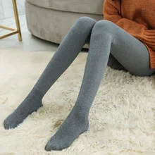 B100 Combed Cotton Vertical Lap Hairy Legging Autumn Winter Slim Was Thin Together Leggins Women stretch Calca Legging Feminina