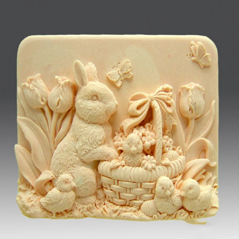 Easter rabbit Handmade soap silicone mold , silica gel mould,silicon