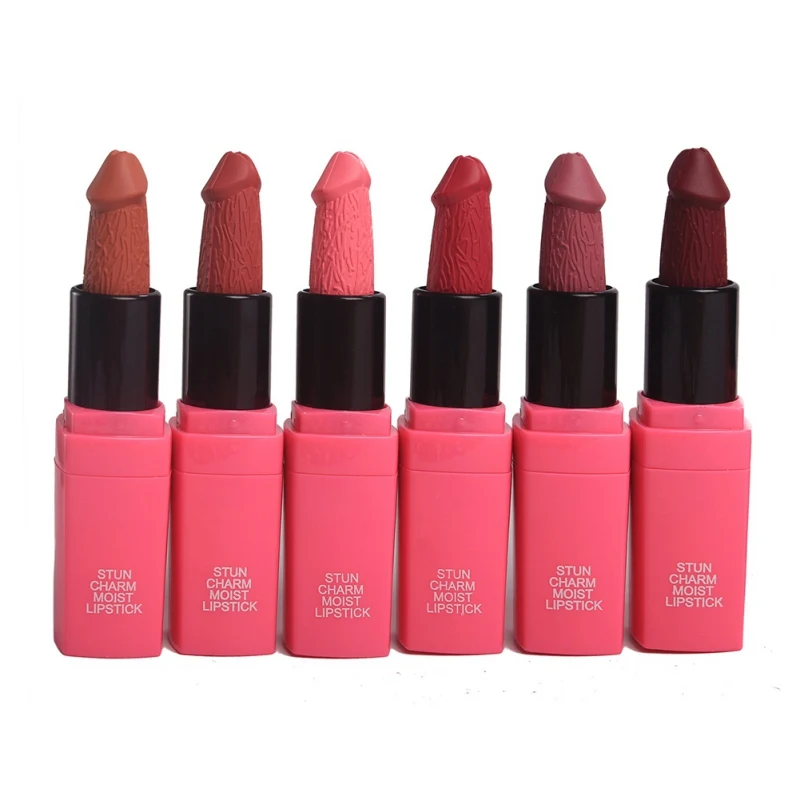 1PC Lips Makeup Lipstick Mushroom Long Lasting Moisture Cosmetic Lipstick red Lip matte lipstick waterproof