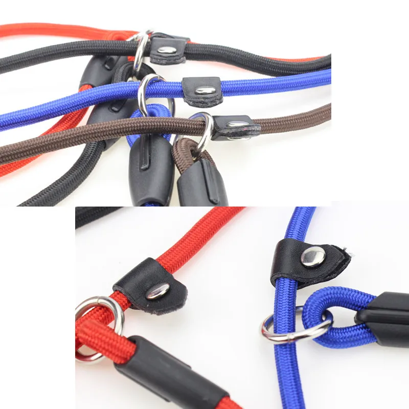 S/M/L Pet Dog Nylon Rope Training Leash Slip Lead Strap Adjustable Traction Collar