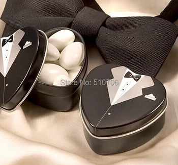 

Free Shipping+Wholesale Bride groom Mint tin wedding favor box dressed to the nines wedding candy box,600pcs/lot=300sets/lot