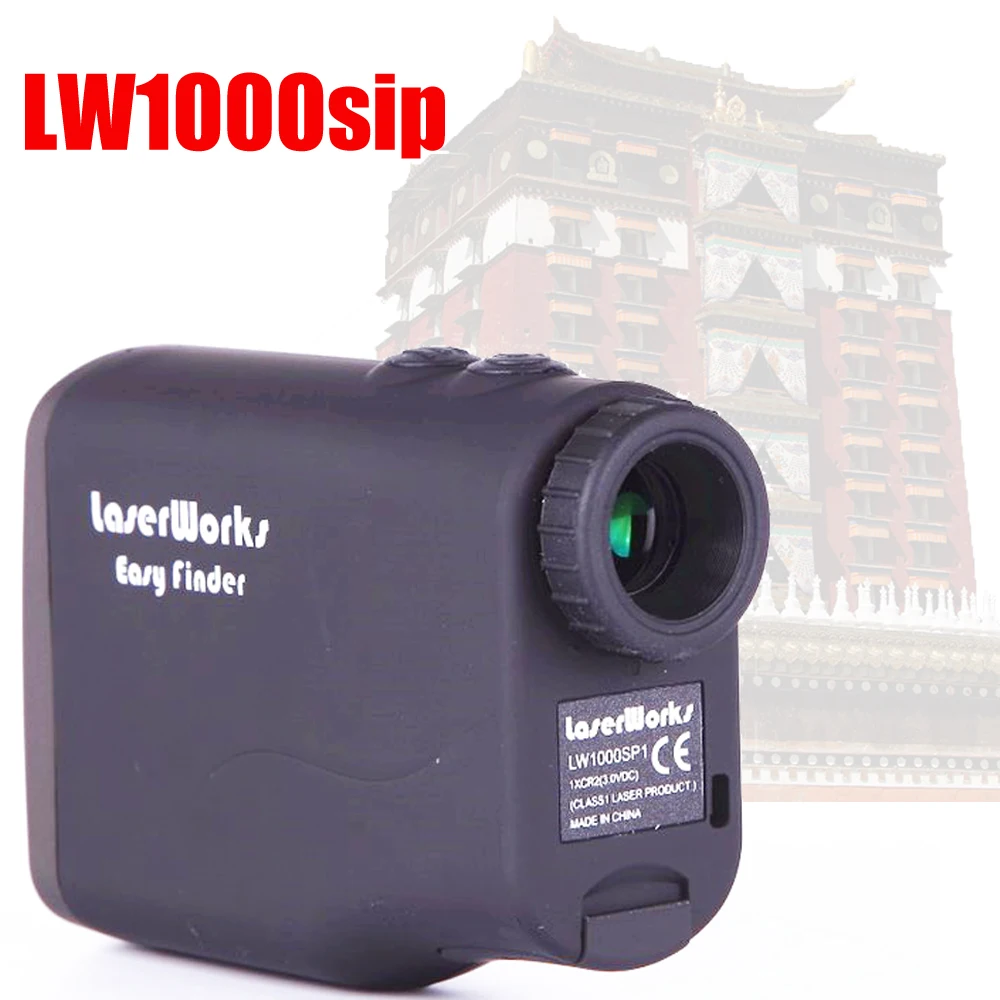 

portable binoculars 1000m laser range finder waterproof speedometer power flagpole lock mode engineering Function