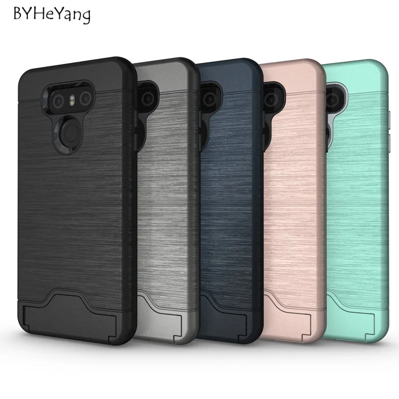 BYHeYang الهاتف حقيبة لجهاز LG G6 غطاء 5.7 بوصة صدمات TPU + PC نحى طبقة مزدوجة درع حقيبة لجهاز LG G6 القضية مع فتحة للبطاقات BYHeYang الهاتف حقيبة لجهاز LG G6 غطاء 5.7 بوصة صدمات TPU + PC نحى طبقة مزدوجة درع حقيبة لجهاز LG G6 القضية مع فتحة للبطاقات