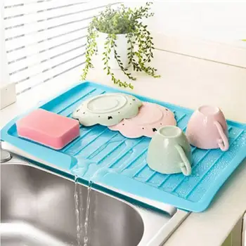 

Adeeing Plastic Dish Drainer Tray Plate Kitchen Cutlery Holder Large Sink Rack