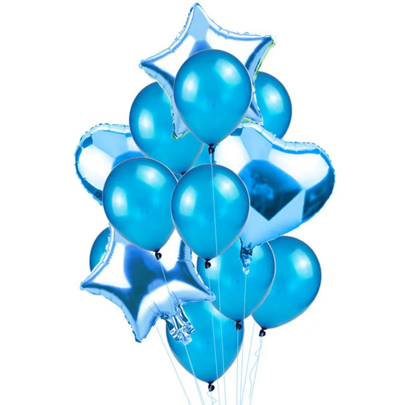 14 шт. красные воздушные шары Звезда Сердце воздушные шарики для День рождения Свадебные украшения конфетти воздушный шар для Бэйби Шауэр Декор шары P1XZ74