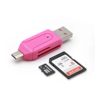 Micro USB и USB 2 в 1 OTG картридер высокоскоростной USB2.0 Универсальный OTG TF/SD для Android телефон компьютер удлинитель-переходник