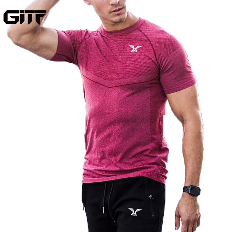 

GITF Camouflage Summer Tshirt Polyester Summer Breathable Men T Shirt Running Gym Workout Sport Short Sleeves T Shirt Men