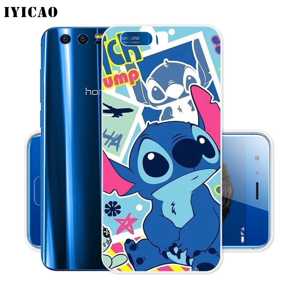 IYICAO милый Лило и эластичный, мягкий, силиконовый чехол для huawei Y9 Y7 Y6 Prime Honor 8C 8X8 9 10 Lite 7X 7C 6A 7A Pro крышка