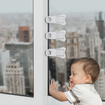 

1set=2pcs Window lock Sliding Sash Stopper Cabinet Locks Baby Child Safety Sliding Door Window Wardrobe Locks baby protection