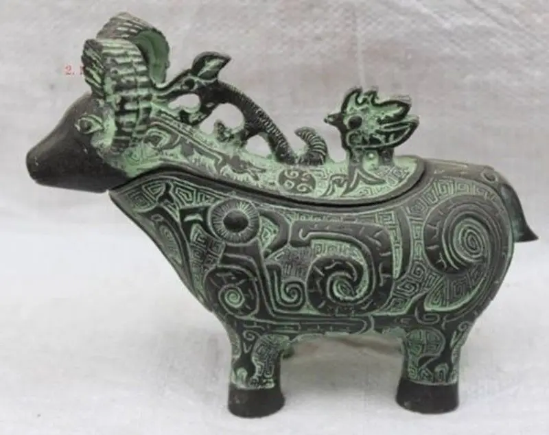 

67110323+++Chinese Bronze Copper Collectable Handwork Carved Sheep statue