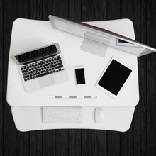 Delairui pro office table with height adjustable and Multifunction computer stand.pc tablet laptop TV desk,support many devices