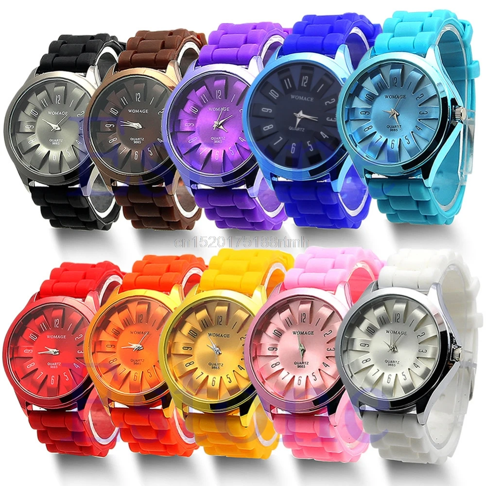 

Fashion Pretty Jelly Wrist Watch Men Women Silicone Quartz Sports Watch Geneva