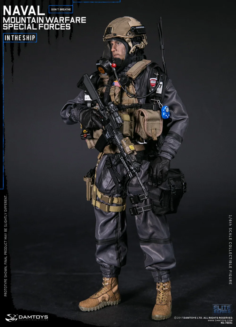 78051 DAM Toy 1:6 Scale 12/" Naval Mountain Warfare forces spéciales Figure