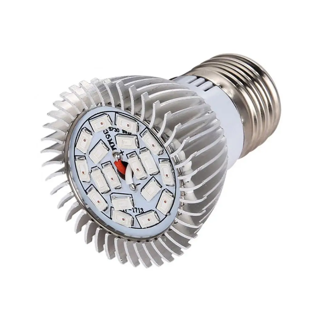 

E27 Plant Grow Led Light Bulbs Lamp 18 Beads 8W lighting for Seeds hydro Flower Greenhouse Veg Indoor garden hydroponics