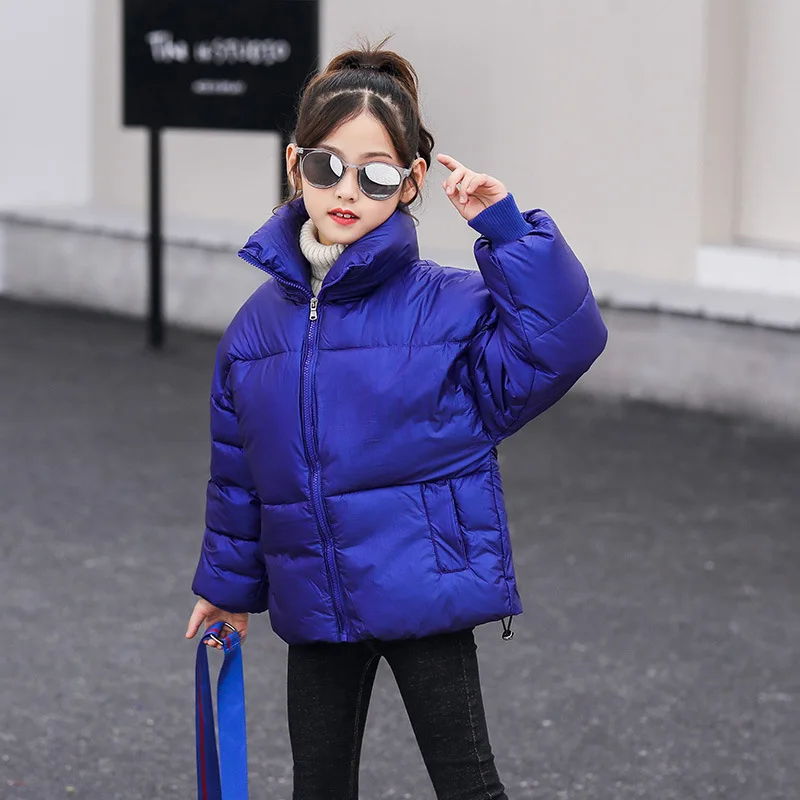 Новая куртка для девочек пуховое пальто для мальчиков детские модные однотонные парки с хлопковой подкладкой детская одежда теплая верхняя одежда детская одежда