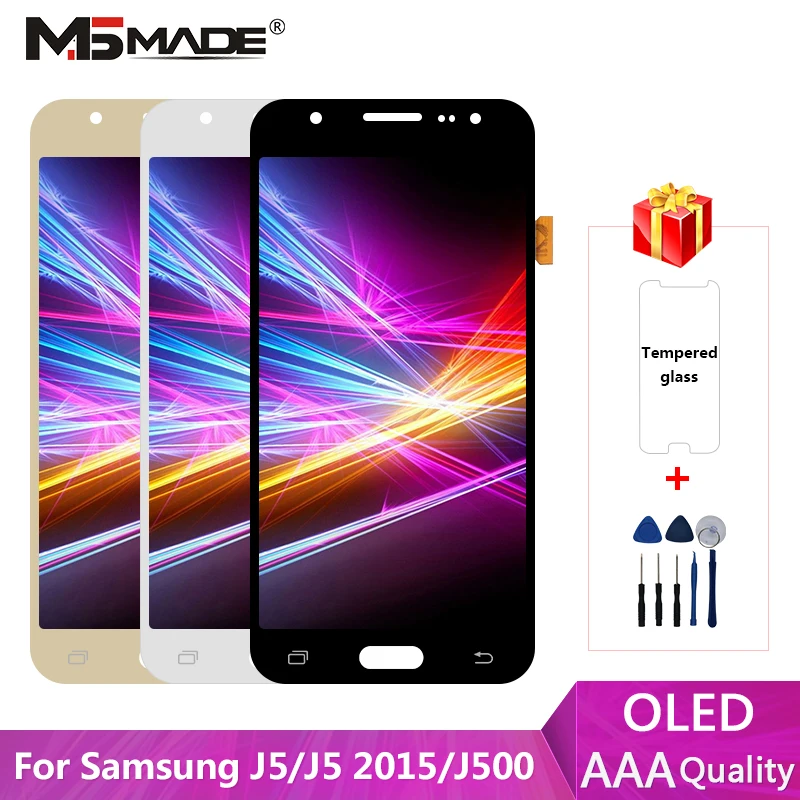 

Super AMOLED For Samsung Galaxy J5 2015 J5 LCD Display Touch Screen Digitizer Replacement Parts For J500 J500F J500FM J500Y LCD