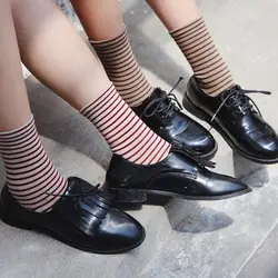 Японские поп-носки классические Полосатые Ретро-носки стильные носки 2019 новые дышащие хлопковые носки средней длины в студенческом стиле