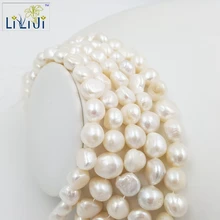 LII Ji 12-15 мм природной произвольной формы пресноводные жемчужные бусины для DIY ожерелье браслет спейсеры для украшений бисер 39 см/прядь