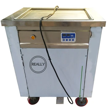 

Fully stainless steel R410A environmental friendly fast cooling -30 degree ice cream roll fryer fried ice cream machine