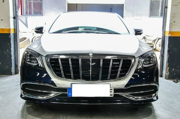 S65  Maybach front grill fit for MB S CLASS w222 S320 S400 S500 S600 S63 to S-CLASS W222 S65 Maybach -Style Grille (2) - 