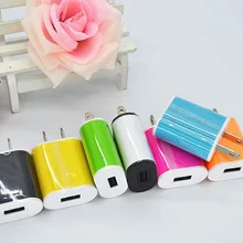 Красочные 5 V 1A US Plug AC блок питания домашний настенный адаптер USB зарядное устройство для iPhone 5 6 для samsung htc 500 шт/партия