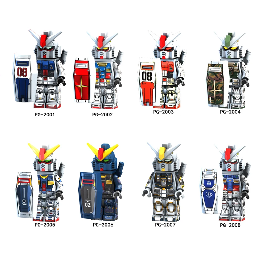

Transformation 8 Warrior Toy Blocks 5cm Action Figure Gundam Model Compatible For LEGO Robot Toys