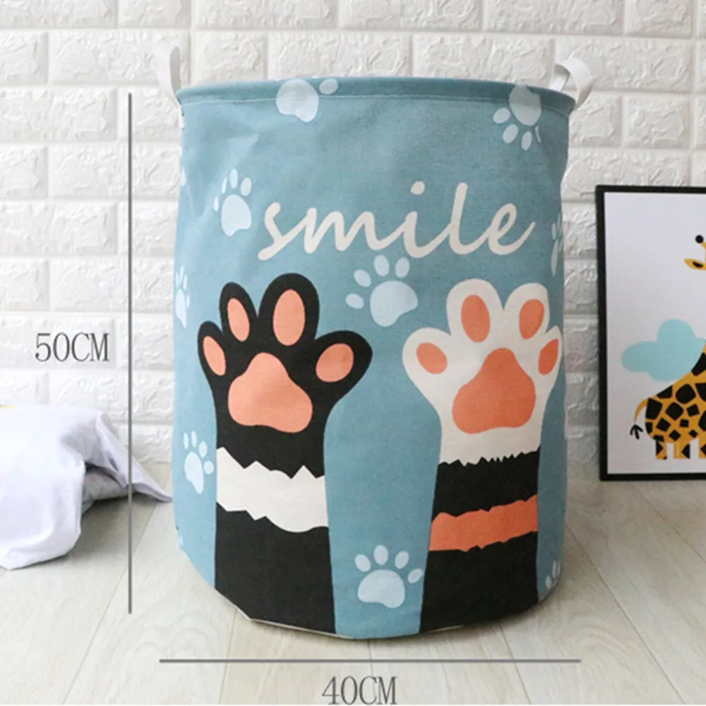 

Linen Dirty Barrel Folding Toy Storage Boxes Creative Laundry Box Clothes Basket Bra Necktie Socks Storage Organizer Bin
