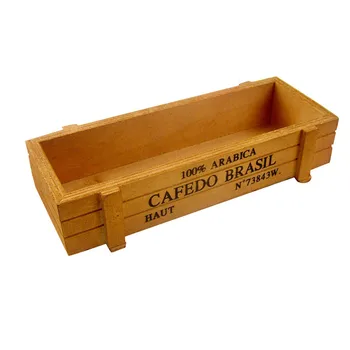 

Vintage Wooden Boxes Crates Flower Pot Kitchen Trinket Desktop Storage Case decorative flower succulent pot