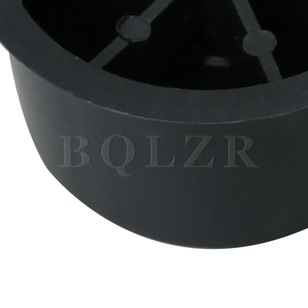 BQLZR Black Plastic Round Furniture Legs 9mm Hole Dia for Table Chair Sofa Cabinet Feet Floor Protection Pack of 4